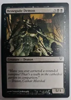 MTG Magic The Gathering Card Renegade Demon Creature Demon Black Avacyn Restored - Image 1