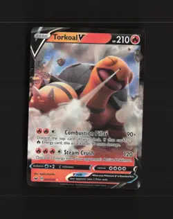 Torkoal V 024/202 Sword & Shield Ultra Rare Holo Pokemon Card NM - Image 1