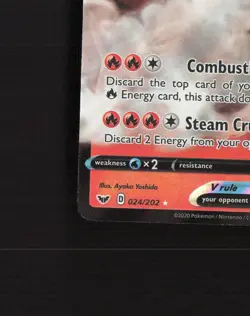 Torkoal V 024/202 Sword & Shield Ultra Rare Holo Pokemon Card NM - Image 5