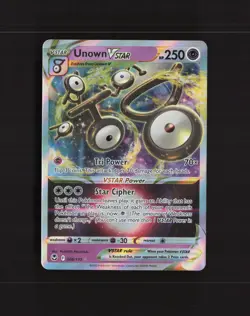Unown VSTAR 066/195 Silver Tempest Ultra Rare Holo Pokemon Card NM - Image 1