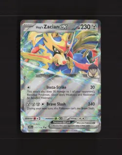 Hop's Zacian ex 111/159 Journey Together Ultra Rare Holo Pokemon Card NM - Image 1