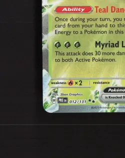 Teal Mask Ogerpon ex 012/131 Prismatic Evolutions Ultra Rare Pokemon Card NM - Image 5