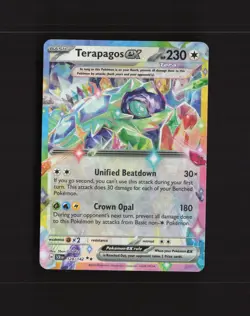Terapagos ex 128/142 Stellar Crown Ultra Rare Holo Pokemon Card NM - Image 1