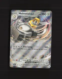 Melmetal ex 105/142 Stellar Crown Ultra Rare Holo Pokemon Card LP - Image 1