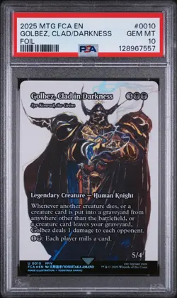 PSA 10 GOLBEZ, CLAD DARKNESS #0010 FOIL 2025 MTG FINAL FANTASY: THROUGH THE AGES - Image 1