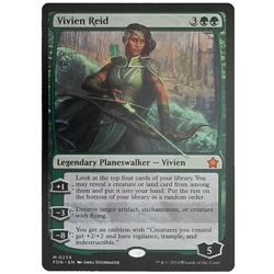 x1 Vivien Reid FDN MTG M/NM Mythic Green Legendary Planeswalker Vivien TCG CCG - Image 1