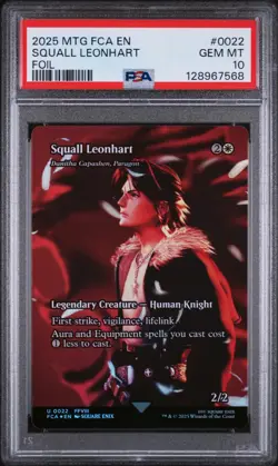 PSA 10 SQUALL LEONHART #0022 FOIL 2025 MTG FINAL FANTASY: THROUGH THE AGES - Image 1