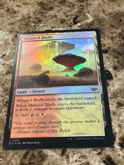 ABRADED BLUFFS Magic MTG Outlaws of Thunder Junction Showcase Foil - Image 1