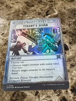 TYRANT'S SCORN Magic MTG Outlaws of Thunder Junction Showcase Foil - Image 1