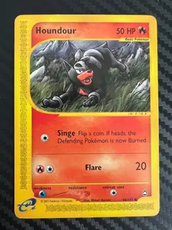 Pokemon TCG Houndour 86/147 Common Aquapolis LP - Image 1
