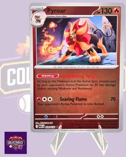 Pyroar 024/132 Me01: Mega Evolution Reverse Holo - Pokemon TCG NM Free Shipping - Image 1