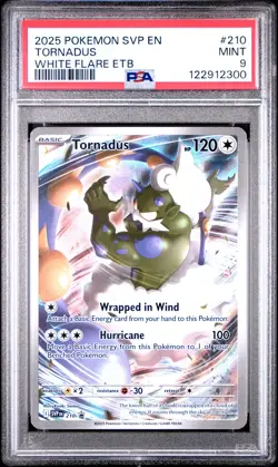 2025 POKEMON SVP EN-SV BLACK STAR PROMO #210 TORNADUS PSA 9 - Image 1