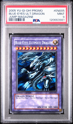 2005 YUGIOH BLUE-EYES ULTIMATE DRAGON #EN005 JUMP MAGAZINE SECRET - PSA 9 💎 - Image 1
