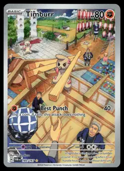 Timburr 183/167 Twilight Masquerade Holo Illustration Rare Pokemon Card - Image 1