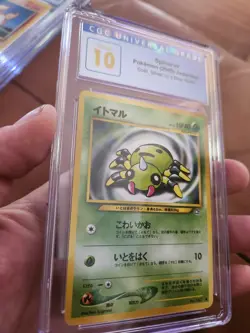 (POP 4) CGC 10 PRISTINE 2000 Pokemon Japanese Neo Discovery Spinarak 167 CARD - Image 1