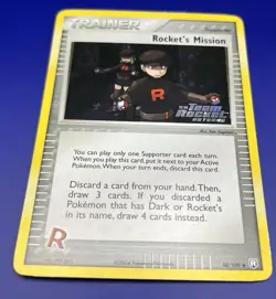 Pokemon Card Rocket’s Mission#88 Trainer Stamped Holo UnCmn Team Rocket Returns - Image 1