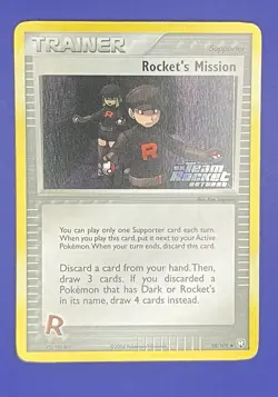 Pokemon Card Rocket’s Mission#88 Trainer Stamped Holo UnCmn Team Rocket Returns - Image 2