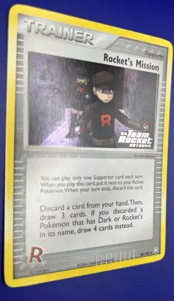 Pokemon Card Rocket’s Mission#88 Trainer Stamped Holo UnCmn Team Rocket Returns - Image 3