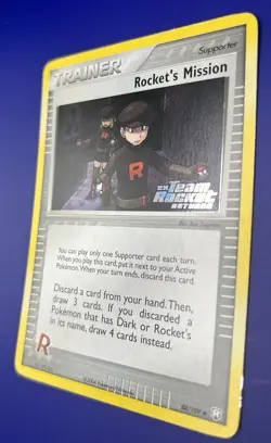 Pokemon Card Rocket’s Mission#88 Trainer Stamped Holo UnCmn Team Rocket Returns - Image 4