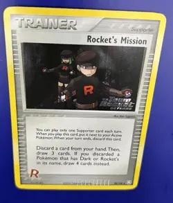 Pokemon Card Rocket’s Mission#88 Trainer Stamped Holo UnCmn Team Rocket Returns - Image 5
