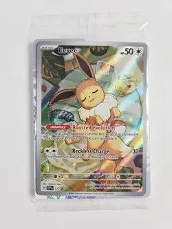 Pokemon TCG Eevee - 173 SVP Prismatic Evolutions ETB Promo Card Pack SEALED - Image 1