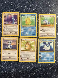 Six Card Vintage Pokemon Lot! Dragonair, Dratini, Psyduck And More! Base! - Image 1