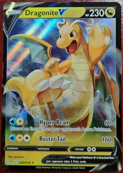 Dragonite V 049/078 -Pokemon Go- NM - Mint Holo Ultra Rare Pokemon TCG Card - Image 1