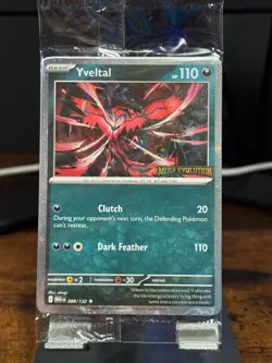 Pokemon TCG Yveltal 088/132 Mega Evolutions Promo Stamped Card - Mint - Sealed - Image 1