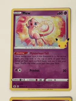 Pokemon Celebrations Mew 11/25 25th Anniversary X4 Cards #1 - Image 3
