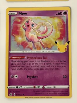 Pokemon Celebrations Mew 11/25 25th Anniversary X4 Cards #1 - Image 4