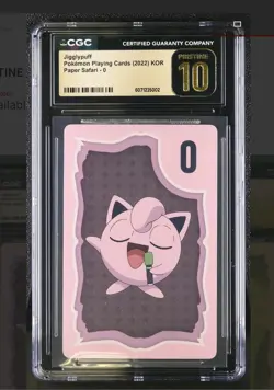 💥2022 Pokemon Playing Cards Korean JIGGLYPUFF Paper Safari #0 CGC 10 PRISTINE💥 - Image 1