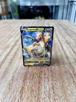 Pokemon TCG Go 049/078 Dragonite V Ultra Rare Full Art Star Trading Card Holo - Image 1