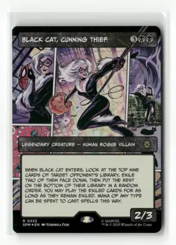 Foil Black Cat, Cunning Thief (Borderless) R Marvel's Spider-Man 222 NM - Image 1