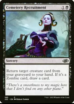 X 1 Cemetery Recruitment NM 385 J22 MTG Magic The Gathering - Image 1