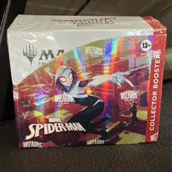 Magic: The Gathering Marvel’s Spider-Man Collector Booster Box 12 Packs In Hand - Image 1