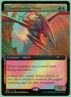 mtg magic Cloudshredder Sliver EXTENDED borderless FOIL ENGLISH secret lair - Image 1