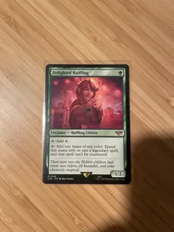 MTG - LOTR Tales of Middle Earth - Delighted Halfling (0158) - Near Mint - Image 1
