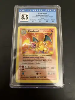 Charizard Base Set Shadowless 4/102 CGC 8.5 NM/MINT+ Pokemon 1999 - Image 1