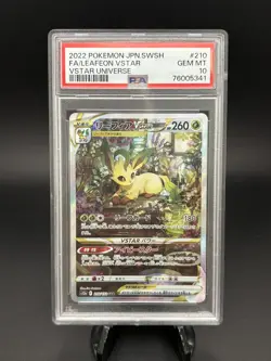 💎 2022 Pokemon JPN SWSH FA Leafeon VSTAR Universe #210 PSA 10 💎 - Image 1