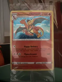 Pokemon TCG Special Delivery Charizard with Swirl! SWSH075 Sealed. Fast Shipping - Image 1