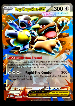 2025 Pokemon Mega Kangaskhan Ex 104/132 ME01: Mega Evolution Holo Double Rare - Image 1