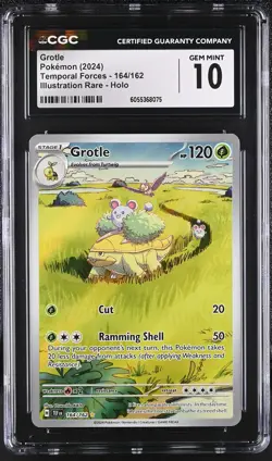 GROTLE Temporal Forces Illustration Rare #164 CGC 10 Pokemon [Nostalgium] - Image 1