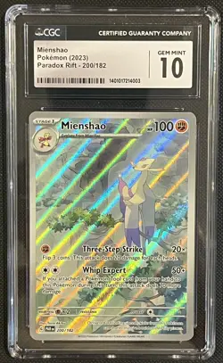 CGC 10 GEM MINT Mienshao 200/182 Illustration Rare Pokemon Paradox Rift - Image 2