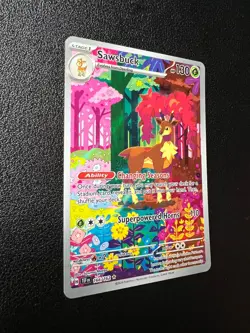 SV05: Temporal Forces #166/162 Sawsbuck Illustration Rare Pokemon TCG NM FRESH - Image 2