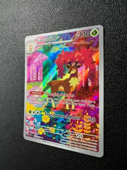 SV05: Temporal Forces #166/162 Sawsbuck Illustration Rare Pokemon TCG NM FRESH - Image 3
