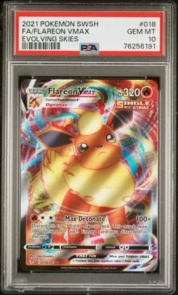 Flareon VMAX 2021 Pokemon SWSH Evolving Skies #018 🔥 PSA 10 GEM MINT - Image 1