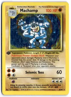 Pokemon Machamp - 8/102 Holo Rare Deck Exclusives 008/102 HP - Image 1