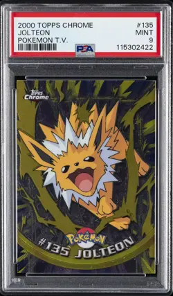 2000 TOPPS CHROME POKEMON T.V. #135 JOLTEON PSA 9 - Image 1