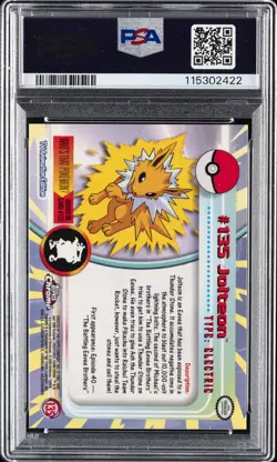 2000 TOPPS CHROME POKEMON T.V. #135 JOLTEON PSA 9 - Image 2