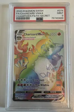 Pokemon TCG Charizard VMAX Champions Path 074/073 Secret Rare PSA 9- Read Desc - Image 2